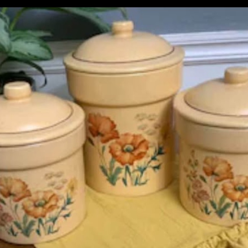 Floral Ceramic Canister Set